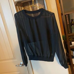 Chiffon black pullover